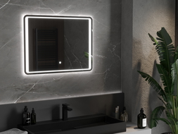 Mexen Zusa illuminated bathroom mirror 80 x 60 cm, LED 6000K, anti-fog - 9808-080-060-611-00