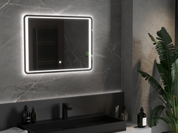 Mexen Zusa illuminated bathroom mirror 80 x 60 cm, LED 6000K, demister - 9808-080-060-611-00