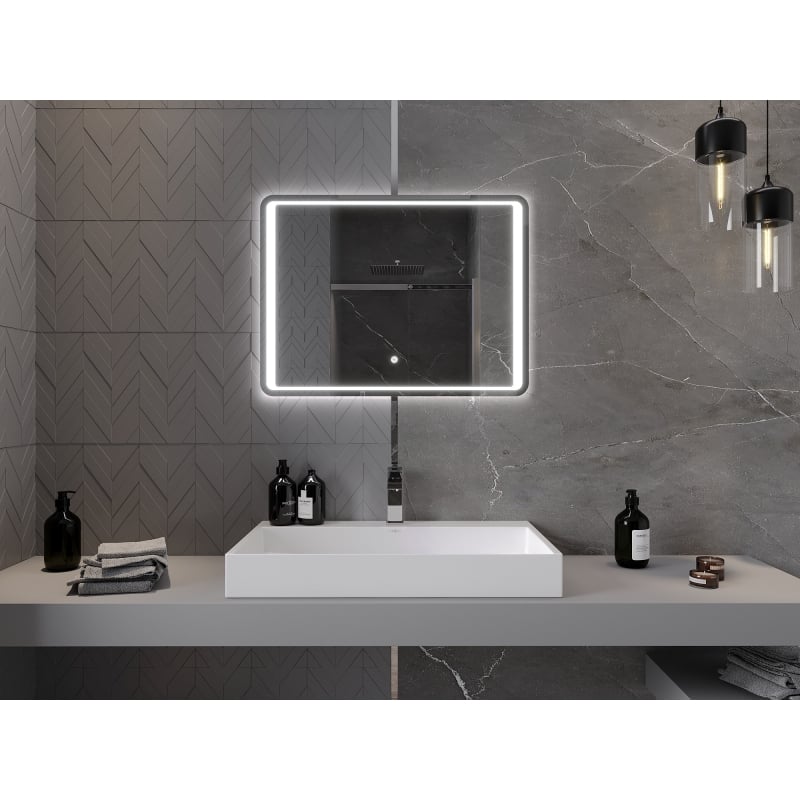Mexen Zusa backlit bathroom mirror 80 x 60 cm, LED 6000K, anti-fog - 9808-080-060-611-00