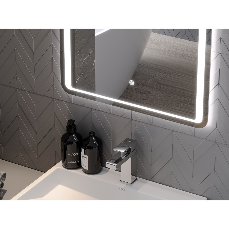 Mexen Zusa illuminated bathroom mirror 80 x 60 cm, LED 6000K, anti-fog - 9808-080-060-611-00
