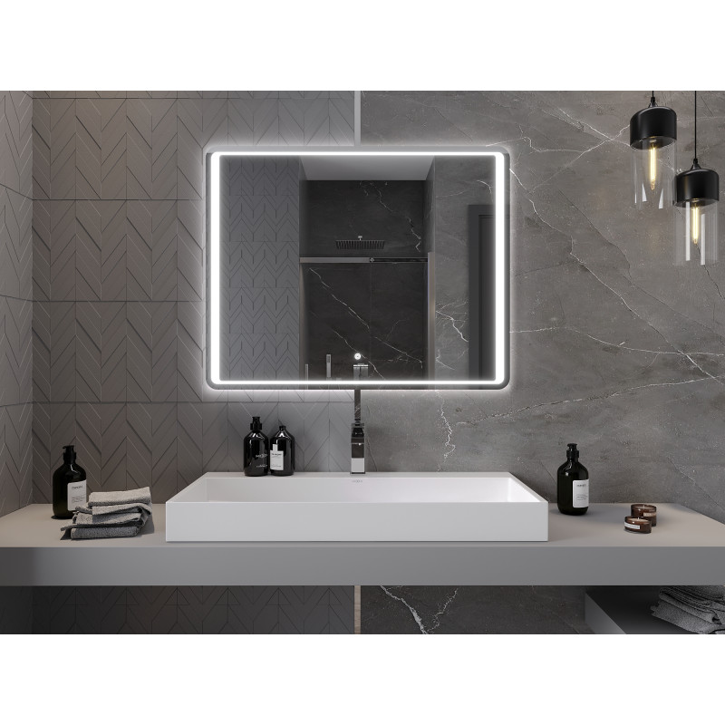 Mexen Zusa illuminated bathroom mirror 100 x 80 cm, LED 6000K, anti-fog - 9808-100-080-611-00