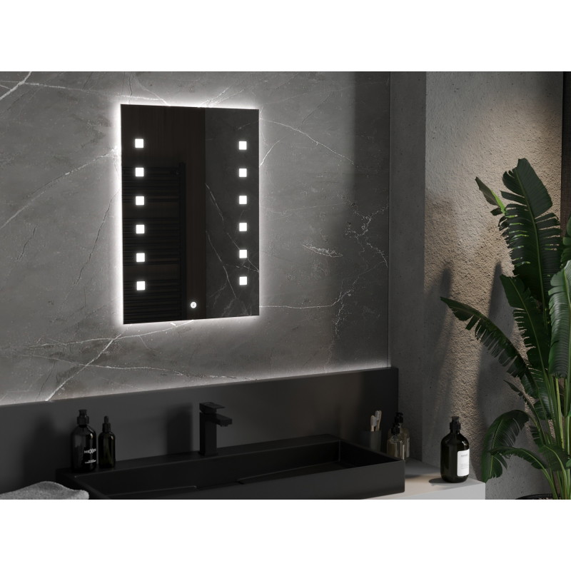 Mexen Ner backlit bathroom mirror 50 x 70 cm, LED 6000K, anti-fog - 9809-050-070-611-00