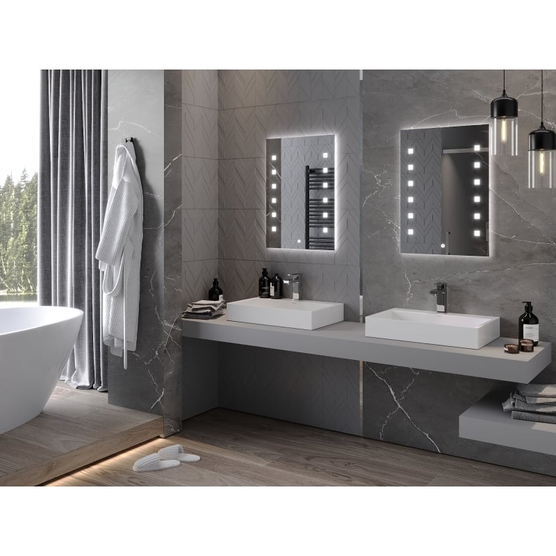 Mexen Ner backlit bathroom mirror 50 x 70 cm, LED 6000K, anti-fog - 9809-050-070-611-00