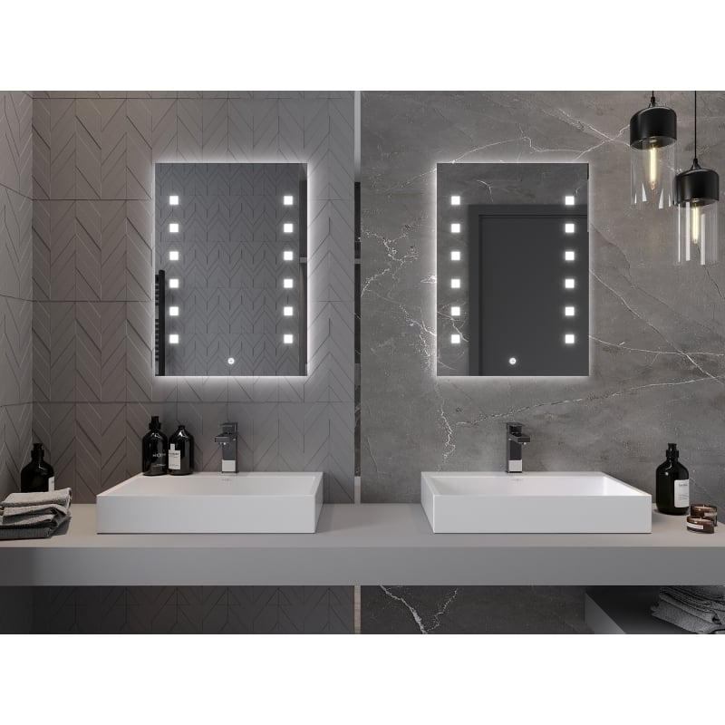 Mexen Ner backlit bathroom mirror 50 x 70 cm, LED 6000K, anti-fog - 9809-050-070-611-00