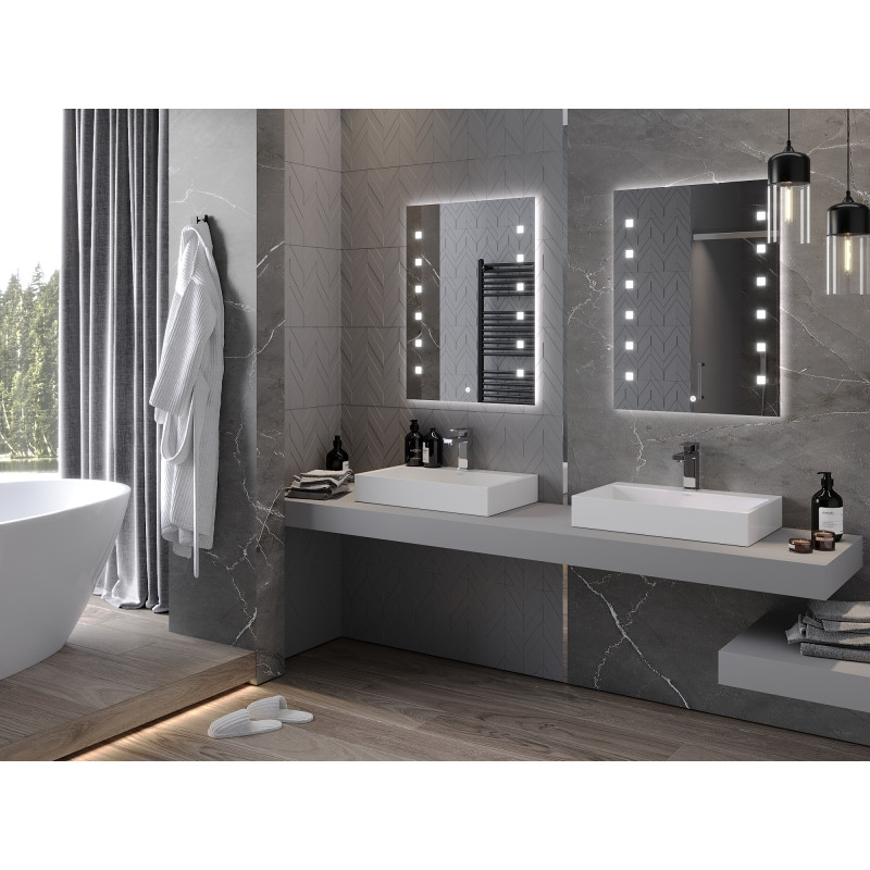Mexen Ner illuminated bathroom mirror 60 x 80 cm, LED 6000K, anti-fog - 9809-060-080-611-00