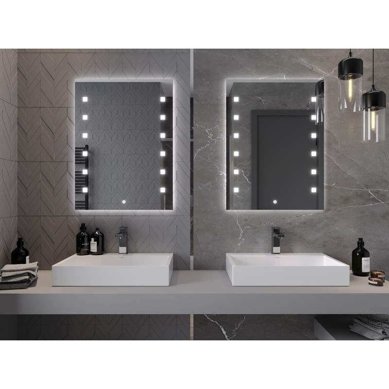 Mexen Ner illuminated bathroom mirror 60 x 80 cm, LED 6000K, anti-fog - 9809-060-080-611-00
