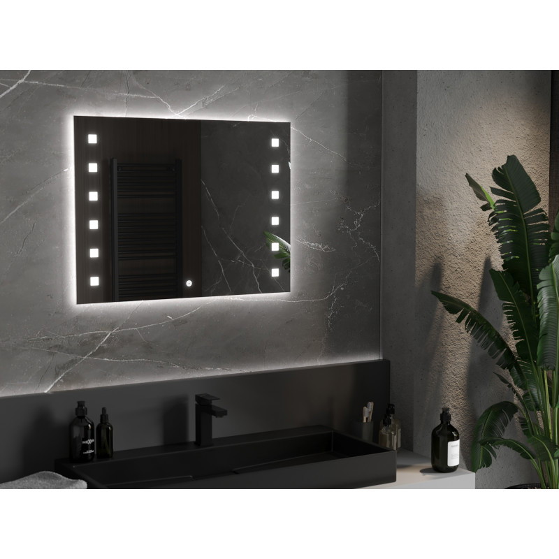 Mexen Ner illuminated bathroom mirror 80 x 60 cm, LED 6000K, anti-steam - 9809-080-060-611-00