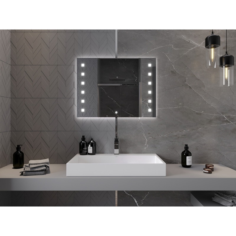 Mexen Ner illuminated bathroom mirror 80 x 60 cm, LED 6000K, anti-fog - 9809-080-060-611-00