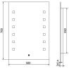 Mexen Ner bathroom mirror with LED lighting 50 x 70 cm, 6000K, anti-fog - 9809-050-070-611-00