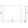Mexen Ner illuminated bathroom mirror 80 x 60 cm, LED 6000K, anti-fog - 9809-080-060-611-00