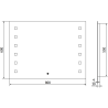 Mexen Ner illuminated bathroom mirror 80 x 60 cm, LED 6000K, demister - 9809-080-060-611-00