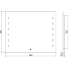 Mexen Ner illuminated bathroom mirror 100 x 80 cm, LED 6000K, demister - 9809-100-080-611-00