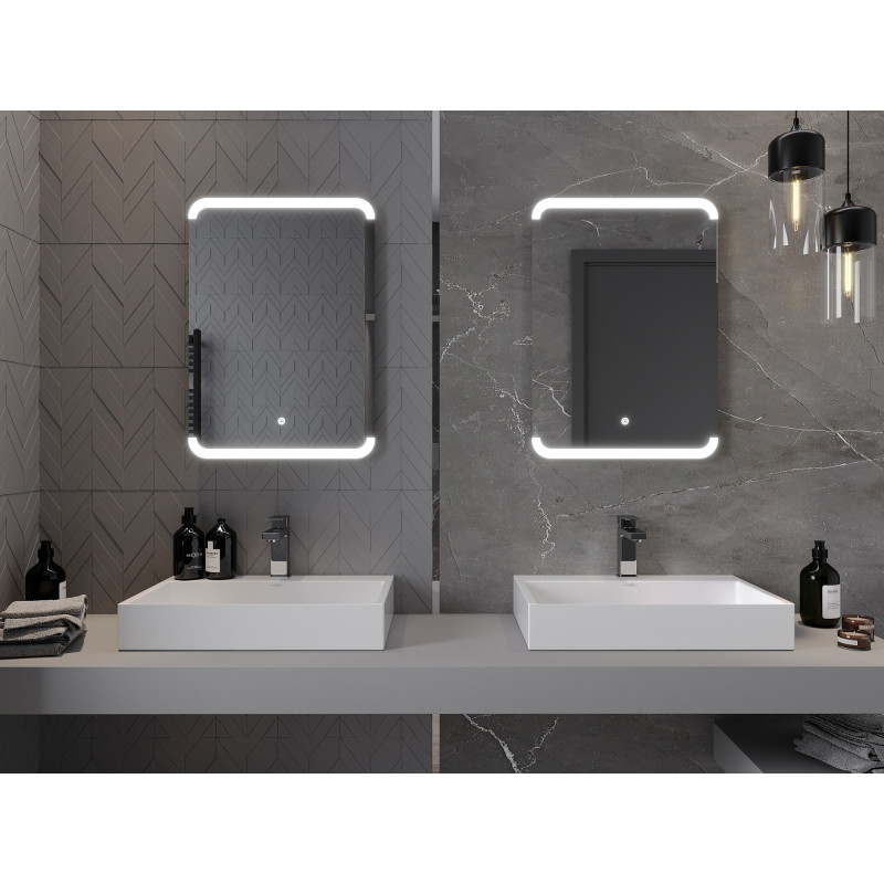 Mexen Nida bathroom mirror illuminated 50 x 70 cm, LED 6000K, anti-fog - 9806-050-070-611-00