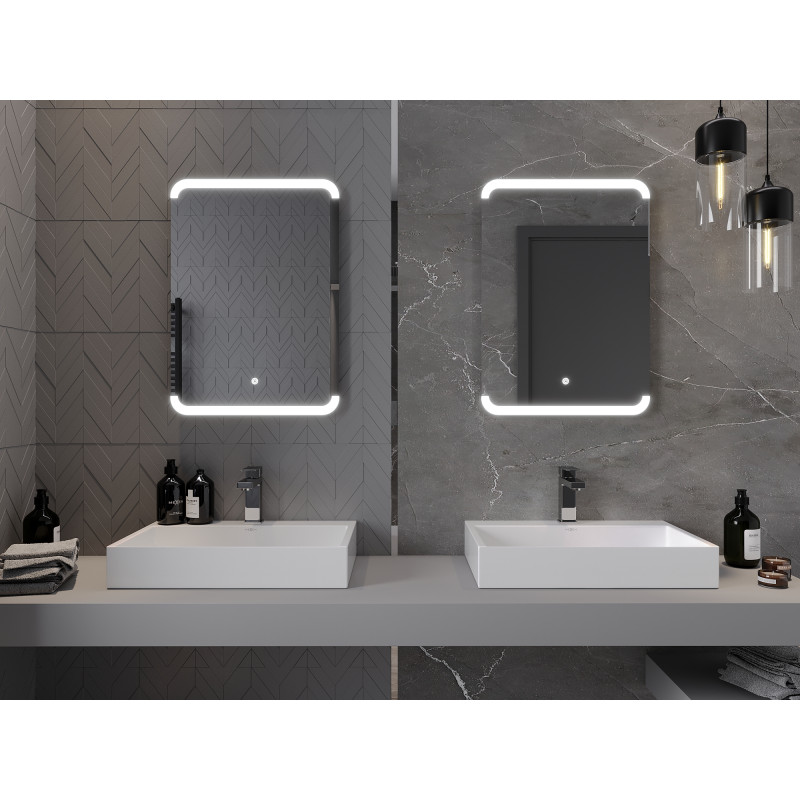 Mexen Nida illuminated bathroom mirror 50 x 70 cm, LED 6000K, anti-fog - 9806-050-070-611-00