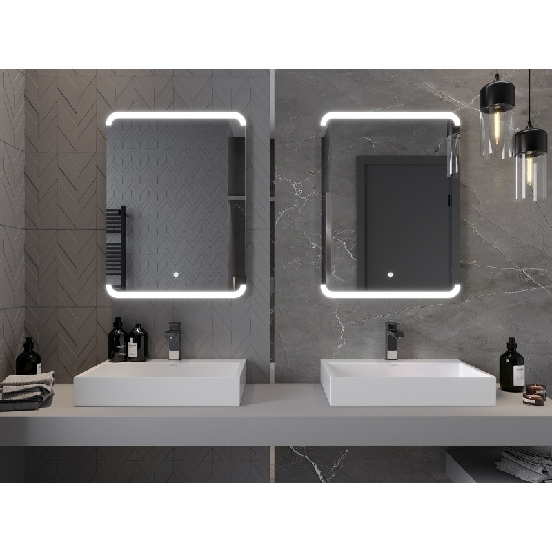 Mexen Nida bathroom mirror illuminated 60 x 80 cm, LED 6000K, anti-fog - 9806-060-080-611-00