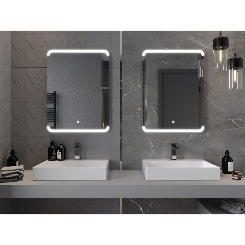 Mexen Nida illuminated bathroom mirror 60 x 80 cm, LED 6000K, anti-fog - 9806-060-080-611-00