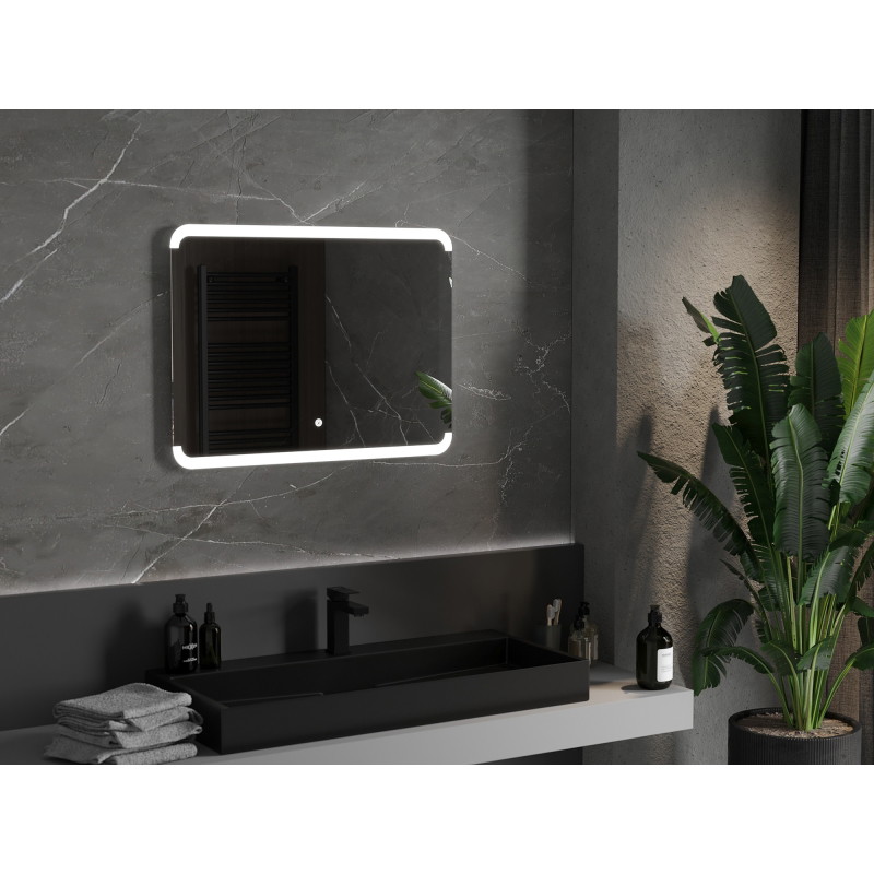 Mexen Nida illuminated bathroom mirror 80 x 60 cm, LED 6000K, anti-steam - 9806-080-060-611-00