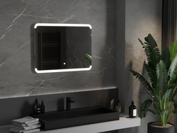 Mexen Nida illuminated bathroom mirror 80 x 60 cm, LED 6000K, demister - 9806-080-060-611-00