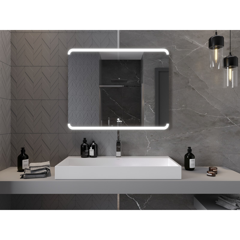 Mexen Nida backlit bathroom mirror 100 x 80 cm, LED 6000K, anti-fog - 9806-100-080-611-00