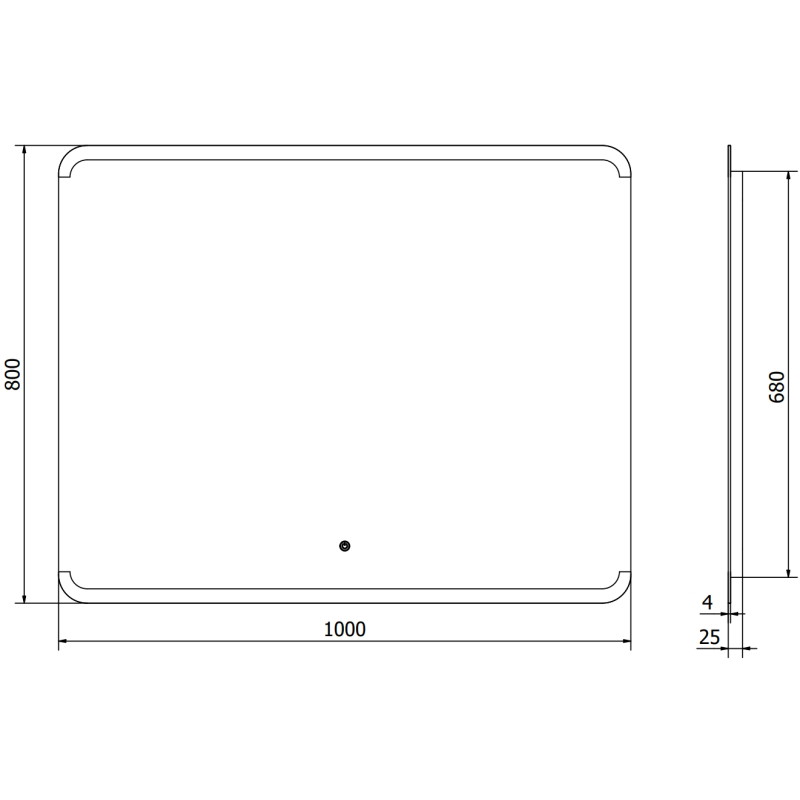 Mexen Nida illuminated bathroom mirror 100 x 80 cm, LED 6000K, anti-fog - 9806-100-080-611-00