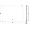 Mexen Nida illuminated bathroom mirror 100 x 80 cm, LED 6000K, anti-fog - 9806-100-080-611-00