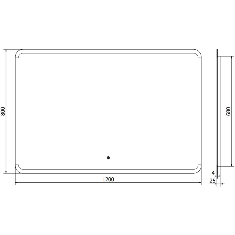 Mexen Nida illuminated bathroom mirror 120 x 80 cm, LED 6000K, antifog - 9806-120-080-611-00