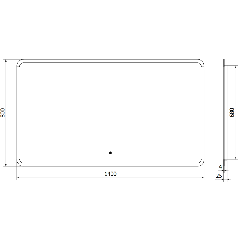 Mexen Nida illuminated bathroom mirror 140 x 80 cm, LED 6000K, anti-fog - 9806-140-080-611-00