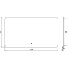Mexen Nida illuminated bathroom mirror 140 x 80 cm, LED 6000K, demister - 9806-140-080-611-00