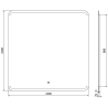 Mexen Nida illuminated bathroom mirror 100 x 100 cm, LED 6000K, anti-fog - 9806-100-100-611-00