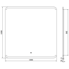 Mexen Nida illuminated bathroom mirror 100 x 100 cm, LED 6000K, demister - 9806-100-100-611-00