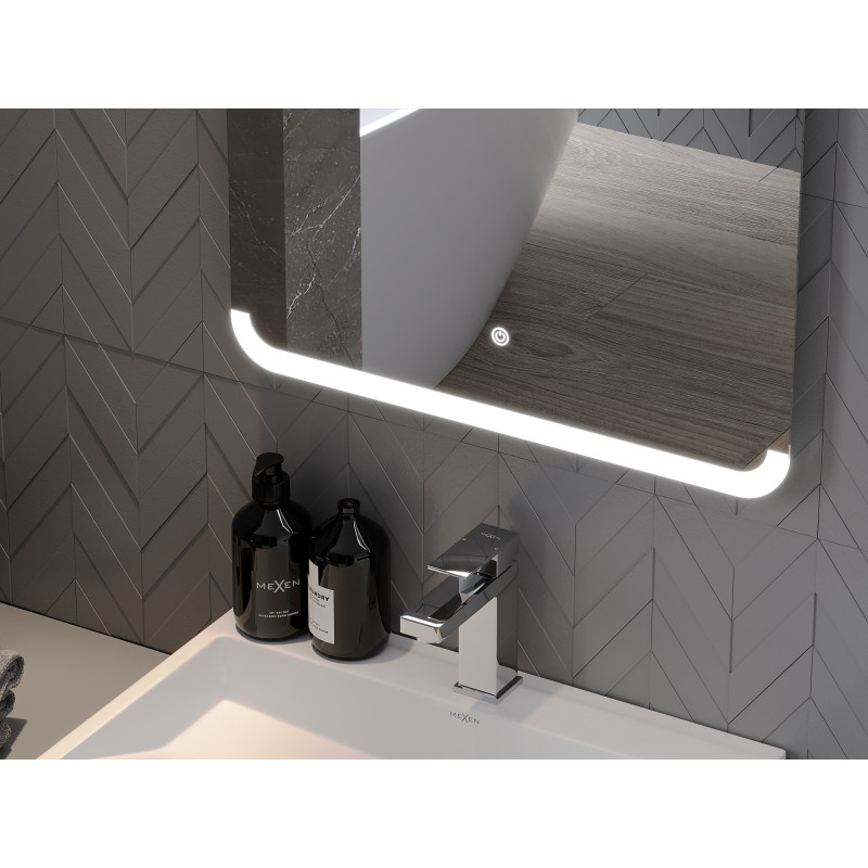 Mexen Nida illuminated bathroom mirror 140 x 80 cm, LED 6000K, anti-fog - 9806-140-080-611-00