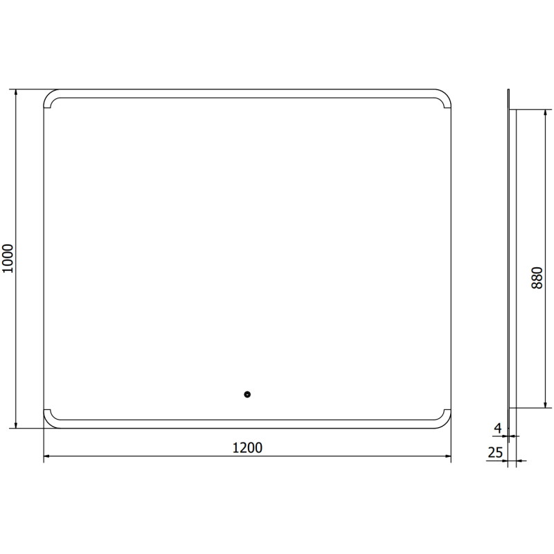 Mexen Nida backlit bathroom mirror 120 x 100 cm, LED 6000K, antifog - 9806-120-100-611-00