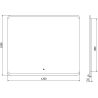 Mexen Nida illuminated bathroom mirror 120 x 100 cm, LED 6000K, demister - 9806-120-100-611-00