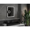 Mexen Onyx illuminated bathroom mirror with cosmetic mirror 60 x 80 cm, LED 6000K, anti-fog - 9813-060-080-611-00