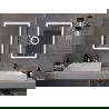 Mexen Onyx illuminated bathroom mirror with a makeup mirror 60 x 80 cm, LED 6000K, demister - 9813-060-080-611-00