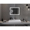 Mexen Onyx bathroom mirror with backlight and cosmetic mirror 80 x 60 cm, LED 6000K, anti-fog - 9813-080-060-611-00