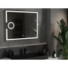 Mexen Onyx bathroom mirror with lighting and cosmetic mirror 100 x 80 cm, LED 6000K, anti-fog - 9813-100-080-611-00