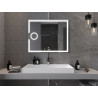 Mexen Onyx bathroom mirror with backlight and cosmetic mirror 100 x 80 cm, LED 6000K, anti-fog - 9813-100-080-611-00