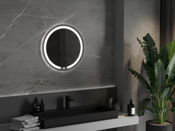 Mexen Rose illuminated bathroom mirror, round 60 cm, LED 6000K, anti-fog - 9810-060-060-611-00
