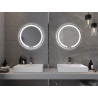 Mexen Rose illuminated bathroom mirror, round 60 cm, LED 6000K, anti-fog - 9810-060-060-611-00