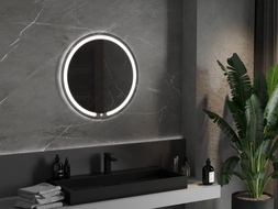 Mexen Rose LED Illuminated Bathroom Mirror, Round 70 cm, LED 6000K, Anti-Fog - 9810-070-070-611-00