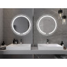 Mexen Rose LED Illuminated Bathroom Mirror, Round 70 cm, LED 6000K, Anti-Fog - 9810-070-070-611-00
