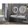 Mexen Rose LED Illuminated Bathroom Mirror, Round 70 cm, LED 6000K, Anti-Fog - 9810-070-070-611-00