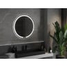 Mexen Rose illuminated bathroom mirror, round 80 cm, LED 6000K, anti-fog - 9810-080-080-611-00