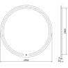 Mexen Rose illuminated bathroom mirror, round 90 cm, LED 6000K, demister - 9810-090-090-611-00