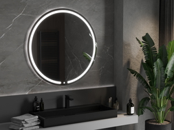 Mexen Rose illuminated bathroom mirror, round 100 cm, LED 6000K, antifog - 9810-100-100-611-00