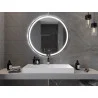 Mexen Rose illuminated bathroom mirror, round 100 cm, LED 6000K, anti-fog - 9810-100-100-611-00