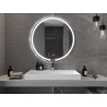 Mexen Rose illuminated bathroom mirror, round 100 cm, LED 6000K, antifog - 9810-100-100-611-00