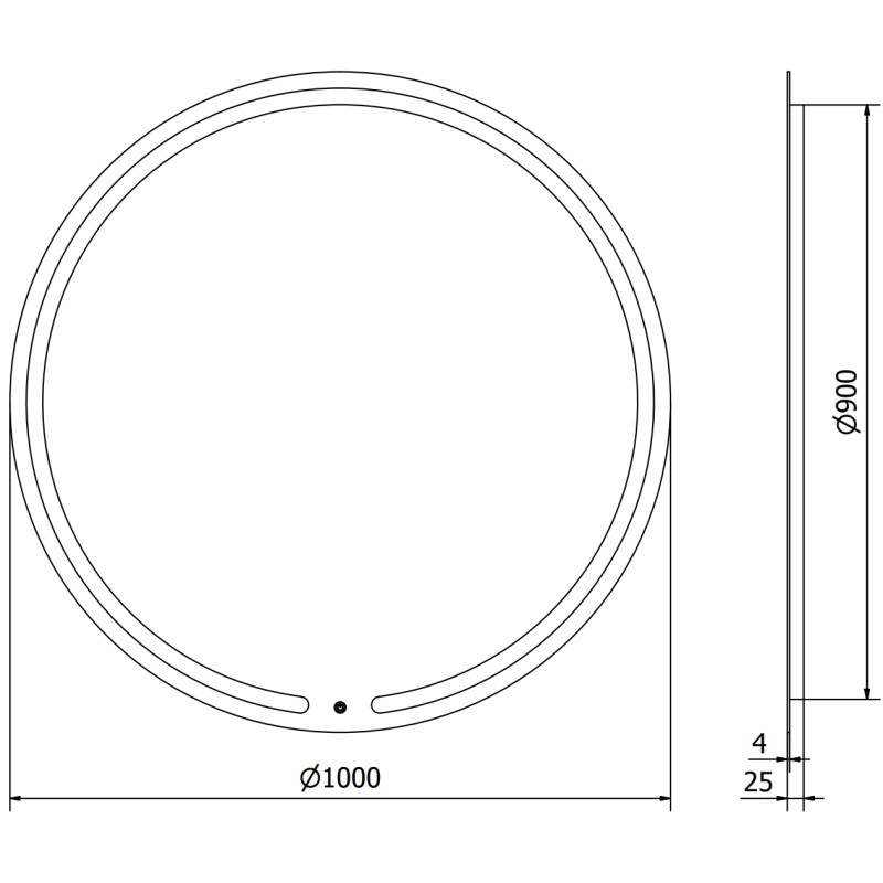 Mexen Rose illuminated bathroom mirror, round 100 cm, LED 6000K, antifog - 9810-100-100-611-00