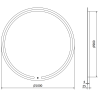 Mexen Rose illuminated bathroom mirror, round 100 cm, LED 6000K, antifog - 9810-100-100-611-00